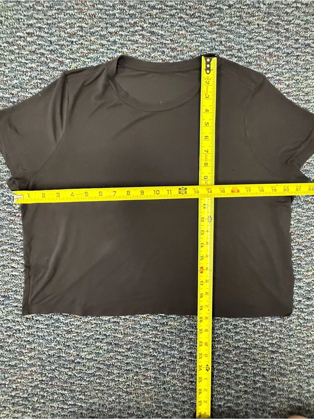 Alo Yoga Cropped All Day Short Sleeve Tee Black Modal Boxy Crop Top Medium